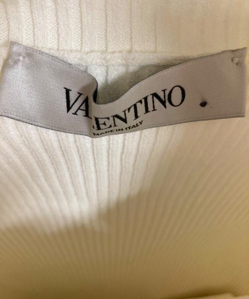 VALENTINO（ヴァレンティノ）VALENTINO (ヴァレンティノ) 半袖ニット ホワイト サイズ:Ｌの古着・服飾アイテム