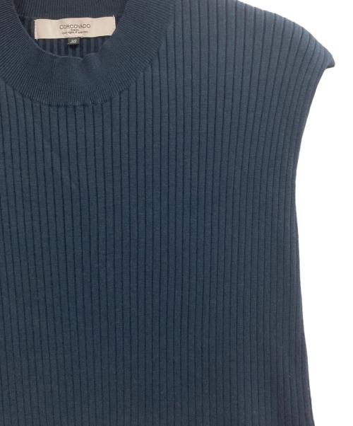 CORCOVADO（コルコバード）corcovado (コルコバード) ノースリーブニットワンピース ネイビー サイズ:38の古着・服飾アイテム