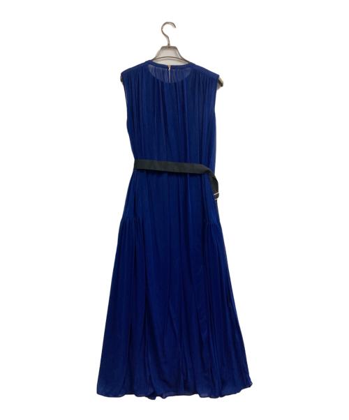 allureville（アルアバイル）allureville (アルアバイル) エスパンディワイドベルトワンピース ブルー サイズ:2の古着・服飾アイテム