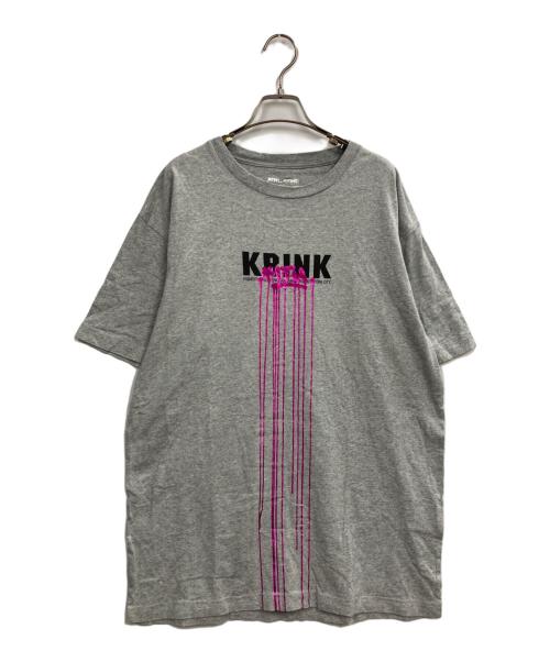 KRINK（クリンク）KRINK (クリンク) KITH (キス) プリントTシャツ グレー サイズ:Lの古着・服飾アイテム