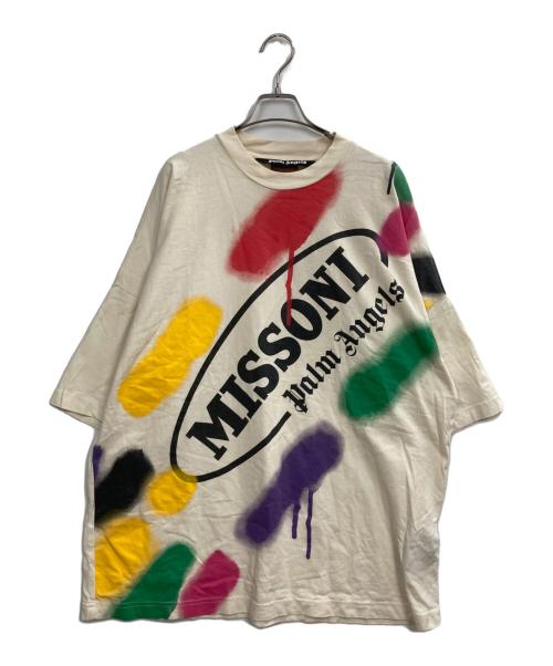 Palm Angels（パーム エンジェルス）Palm Angels (パーム エンジェルス) MISSONI (ミッソーニ) プリントTシャツ アイボリー サイズ:Mの古着・服飾アイテム