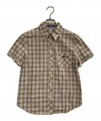 BURBERRY BLUE LABELバーバリー ブルー レーベル）の古着「チェックシャツ」｜ベージュ