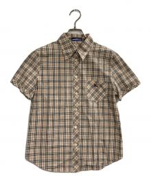 BURBERRY BLUE LABEL（バーバリー ブルー レーベル）の古着「チェックシャツ」｜ベージュ