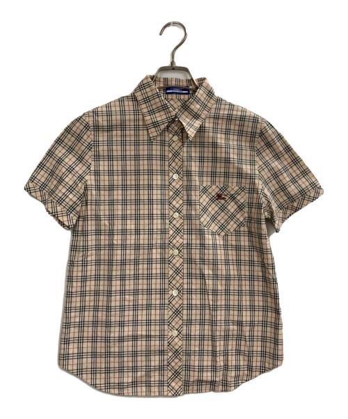 BURBERRY BLUE LABEL（バーバリー ブルー レーベル）BURBERRY BLUE LABEL (バーバリー ブルー レーベル) チェックシャツ ベージュ サイズ:38の古着・服飾アイテム