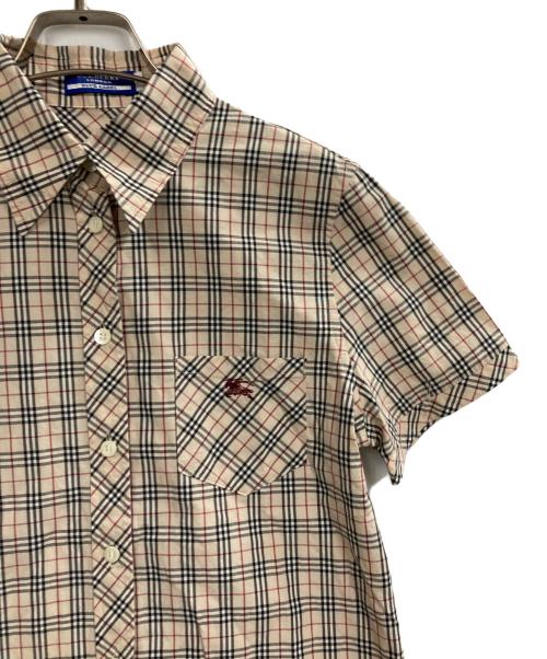 BURBERRY BLUE LABEL（バーバリー ブルー レーベル）BURBERRY BLUE LABEL (バーバリー ブルー レーベル) チェックシャツ ベージュ サイズ:38の古着・服飾アイテム