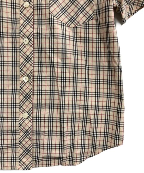 BURBERRY BLUE LABEL（バーバリー ブルー レーベル）BURBERRY BLUE LABEL (バーバリー ブルー レーベル) チェックシャツ ベージュ サイズ:38の古着・服飾アイテム
