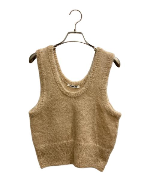 AURALEE（オーラリー）AURALEE (オーラリー) BRUSHED SUPER KID MOHAIR KNIT TANK ベージュ サイズ:1の古着・服飾アイテム