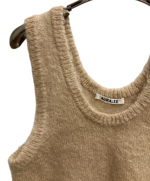 AURALEE（オーラリー）AURALEE (オーラリー) BRUSHED SUPER KID MOHAIR KNIT TANK ベージュ サイズ:1の古着・服飾アイテム