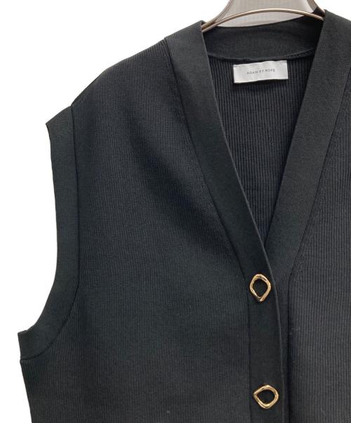 Adam et Rope（アダム エ ロペ）Adam et Rope (アダム エ ロペ) ミドルニットジレ ブラック サイズ:Fの古着・服飾アイテム