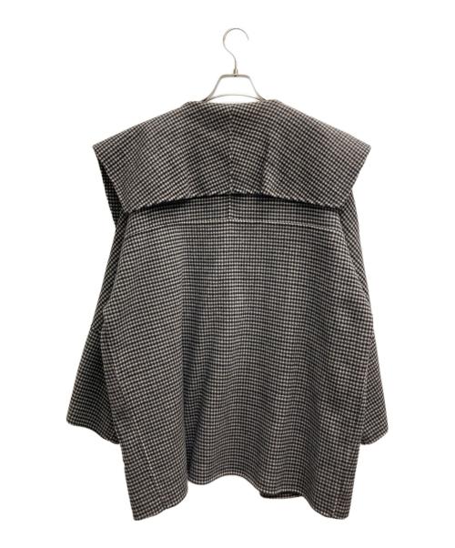 Adam et Rope（アダム エ ロペ）Adam et Rope (アダム エ ロペ) Super120’s ウールリバーハーフコート ブラック サイズ:Fの古着・服飾アイテム