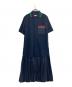 TOGA PULLA（トーガ プルラ）の古着「Code pique jersey shirt dress」｜ネイビー