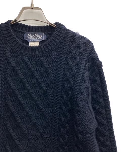 WEEKEND Max Mara（ウィークエンド マックスマーラ）Weekend Max Mara (ウィークエンド マックスマーラ) ケーブルニット ネイビー サイズ:Mの古着・服飾アイテム