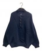 SOUTH CAPEサウスケープ）の古着「ハーフボタンニット」｜ネイビー