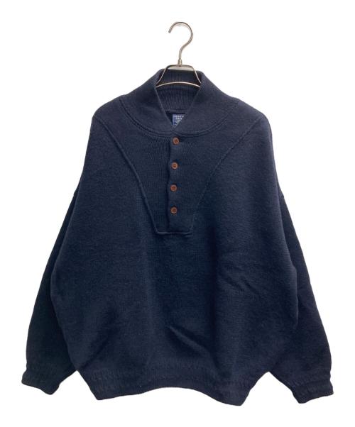 SOUTH CAPE（サウスケープ）SOUTH CAPE (サウスケープ) ハーフボタンニット ネイビー サイズ:XLの古着・服飾アイテム