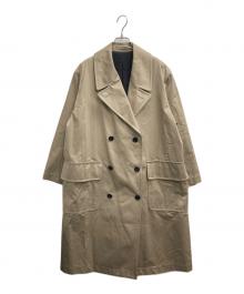 MARGARET HOWELL（マーガレットハウエル）の古着「24AW COTTON TWILL ダブルブレストコート」｜ベージュ