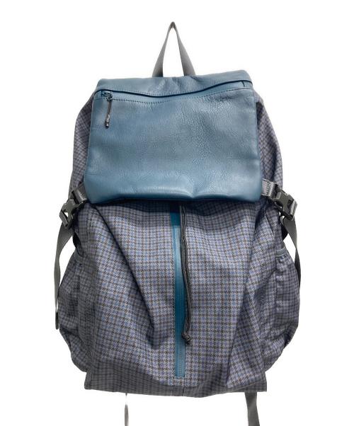 ear PAPILLONNER（イアパピヨネ）ear PAPILLONNER (イアパピヨネ) BURLAP OUTFITTER (バーラップアウトフィッター) レザーコンビリュック ネイビーの古着・服飾アイテム