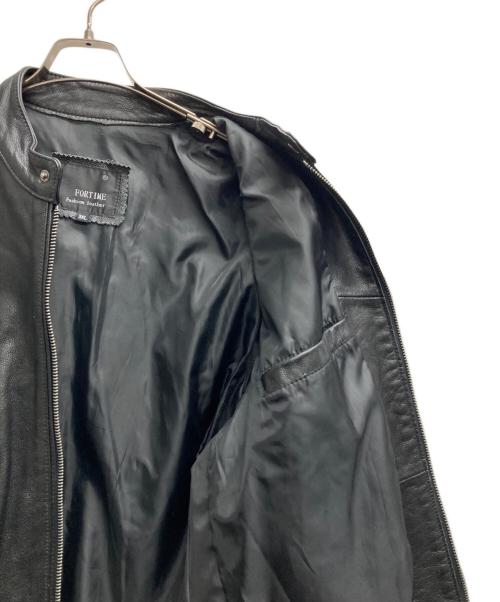 FORTIME（フォータイム）FORTIME (フォータイム) レザージャケット ブラック サイズ:3XLの古着・服飾アイテム