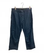 RRLダブルアールエル）の古着「インディゴ ストライプド ツイル フィールド パンツ」｜インディゴ