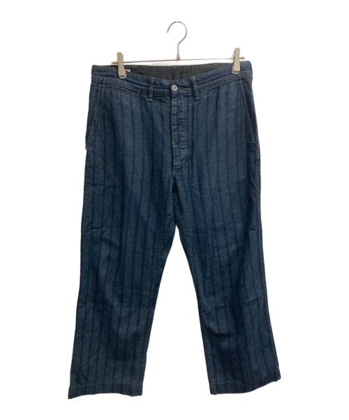 RRL（ダブルアールエル）RRL (ダブルアールエル) インディゴ ストライプド ツイル フィールド パンツ インディゴ サイズ:W32の古着・服飾アイテム