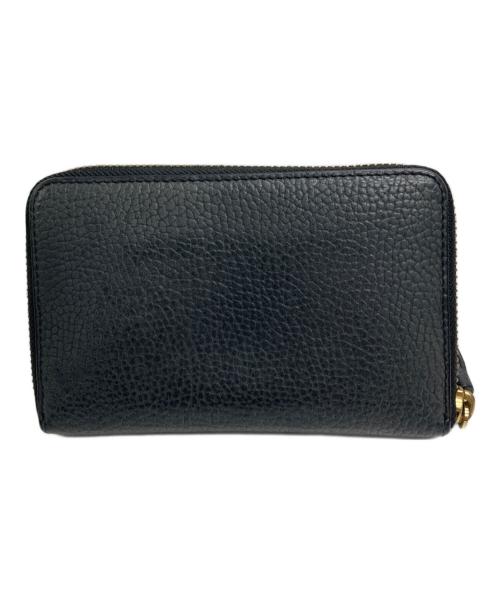 ANYA HINDMARCH（アニヤ・ハインドマーチ）ANYA HINDMARCH (アニヤ・ハインドマーチ) コンパクトウォレット ブラックの古着・服飾アイテム