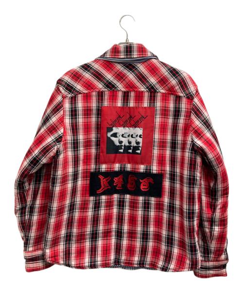 DIESEL（ディーゼル）DIESEL (ディーゼル) 中綿リバーシブルシャツジャケット レッド サイズ:Mの古着・服飾アイテム