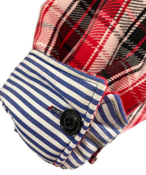 DIESEL（ディーゼル）DIESEL (ディーゼル) 中綿リバーシブルシャツジャケット レッド サイズ:Mの古着・服飾アイテム