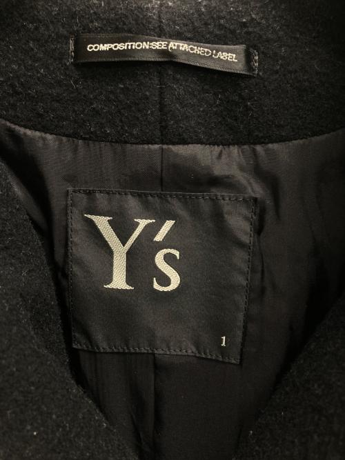 Y's（ワイズ）Y's (ワイズ) カシミヤ混コート ブラック サイズ:１の古着・服飾アイテム