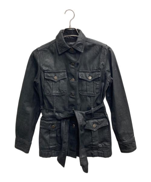 LAUREN RALPH LAUREN（ローレンラルフローレン）LAUREN RALPH LAUREN (ローレンラルフローレン) デニムジャケット ブラック サイズ:2の古着・服飾アイテム