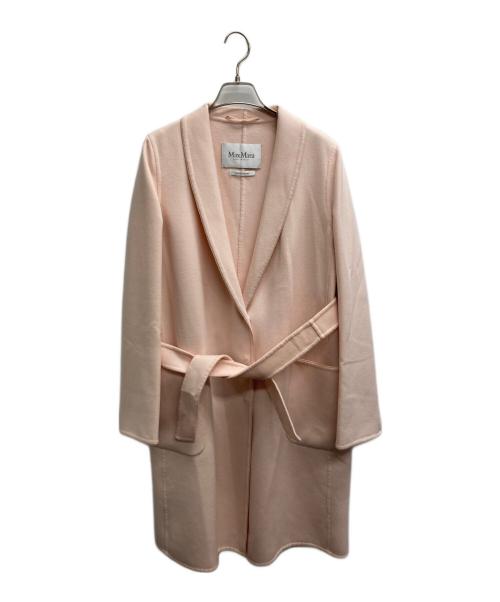 MaxMara（マックスマーラ）MaxMara (マックスマーラ) ウールガウンコート ピンク サイズ:42の古着・服飾アイテム