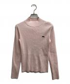 LACOSTE×Snidelラコステ×スナイデル）の古着「ハイネックリブニットプルオーバー」｜ピンク