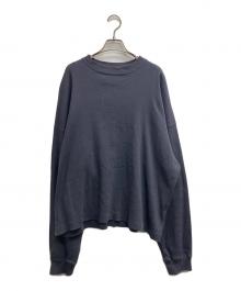 H（アッシュ）の古着「SUVIN MIX テレコクルーネック ロングスリーブ」｜ネイビー