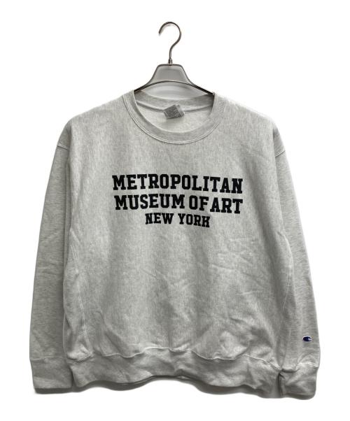 Champion（チャンピオン）Champion (チャンピオン) METROPOLITAN MUSEUM OF ART   REVERSE WEAVEスウェット（メトロポリタン　ミュージアム　オブ　アート　リバース　ウィーブ） グレー サイズ:2XLの古着・服飾アイテム