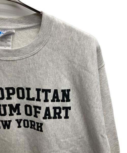 Champion（チャンピオン）Champion (チャンピオン) METROPOLITAN MUSEUM OF ART   REVERSE WEAVEスウェット（メトロポリタン　ミュージアム　オブ　アート　リバース　ウィーブ） グレー サイズ:2XLの古着・服飾アイテム