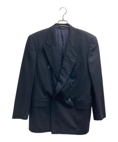 Yves Saint Laurent（イヴサンローラン）Yves Saint Laurent (イヴサンローラン) カシミヤウールダブルジャケット ネイビー サイズ:50の古着・服飾アイテム