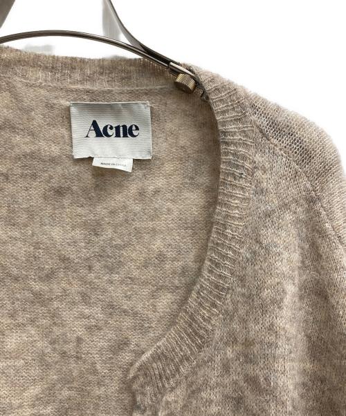 Acne（アクネ）Acne (アクネ) モヘヤ混ロングカーディガン ベージュ サイズ:Sの古着・服飾アイテム