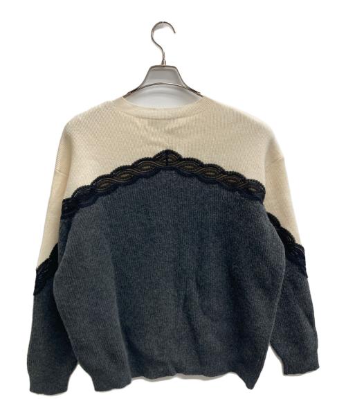 STELLA McCARTNEY（ステラマッカートニー）STELLA McCARTNEY (ステラマッカートニー) 切替ニット グレー×アイボリー サイズ:42の古着・服飾アイテム