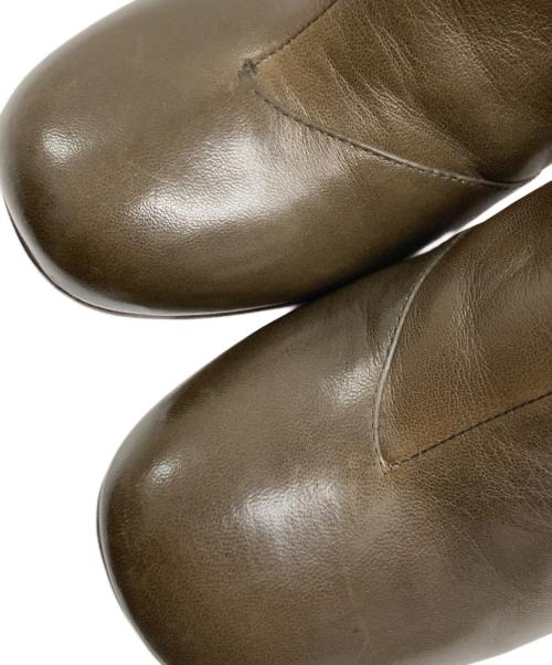 CELINE（セリーヌ）CELINE (セリーヌ) チャンキーヒールアンクルブーツ カーキ サイズ:38の古着・服飾アイテム