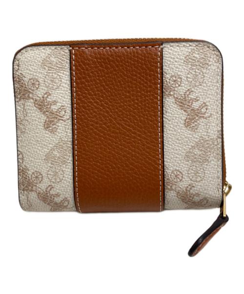 COACH（コーチ）COACH (コーチ) ビルフォールド ウォレット・ホース アンド キャリッジ プリント アイボリーの古着・服飾アイテム