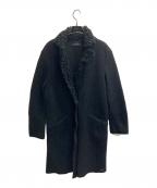 DIESELディーゼル）の古着「縮絨ウールチェスターコート」｜ブラック