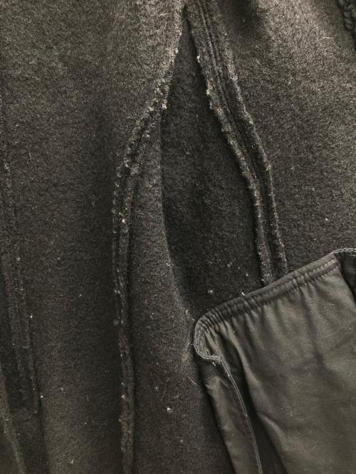 DIESEL（ディーゼル）DIESEL (ディーゼル) 縮絨ウールチェスターコート ブラック サイズ:XSの古着・服飾アイテム