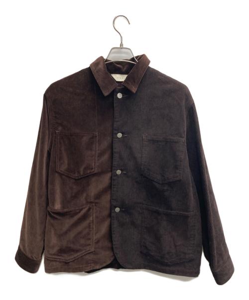 jieda（ジエダ）Jieda (ジエダ) SWITCHING COVER ALL（スウィッチング　カバーオール） ブラウン サイズ:１の古着・服飾アイテム