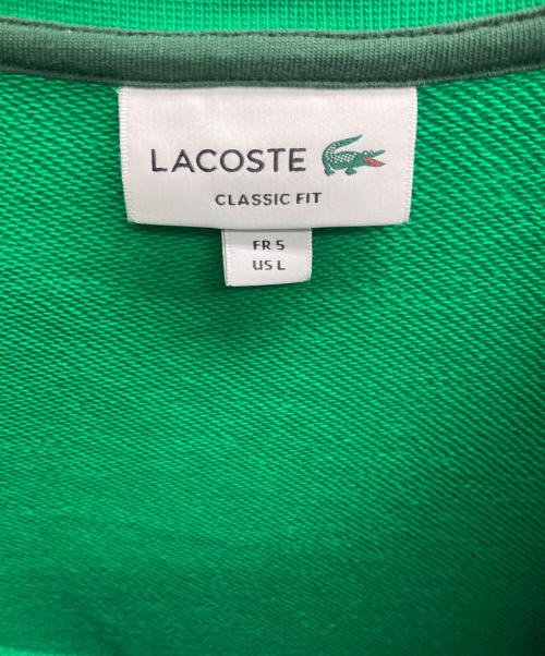 LACOSTE（ラコステ）LACOSTE (ラコステ) モノグラムレイヤードオーバルロゴクルーネックスウェット グリーン サイズ:Lの古着・服飾アイテム