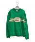 LACOSTE（ラコステ）の古着「モノグラムレイヤードオーバルロゴクルーネックスウェット」｜グリーン