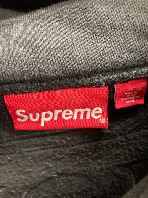 SUPREME（シュプリーム）Supreme (シュプリーム) Satin Applique Hooded Sweatshirt（サテン　アップリケ　フーデッド　スウェットシャツ） ブラック サイズ:Xlの古着・服飾アイテム