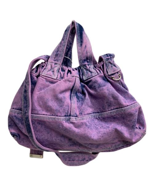 BEYOND THE VINES（ビヨンド ザ バインズ）beyond the vines (ビヨンド ザ バインズ) Denim XS Dumpling Bag パープル 未使用品の古着・服飾アイテム