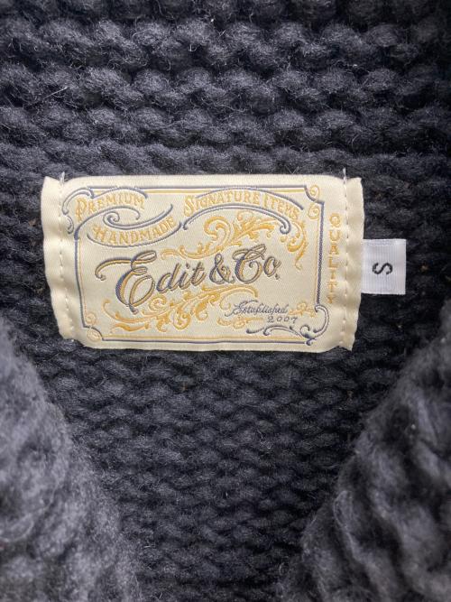 edit & co.（エディットアンドコー）edit & co. (エディットアンドコー) カウチンニット ブラック サイズ:Sの古着・服飾アイテム