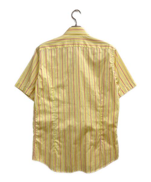 ETRO（エトロ）ETRO (エトロ) 半袖ストライプシャツ イエロー サイズ:41の古着・服飾アイテム