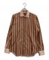 ETRO（エトロ）の古着「切替ストライプシャツ」｜ブラウン