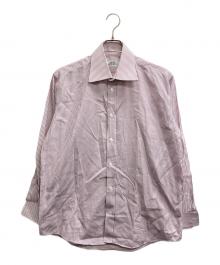 HERMES（エルメス）の古着「Hロゴストライプドレスシャツ」｜レッド