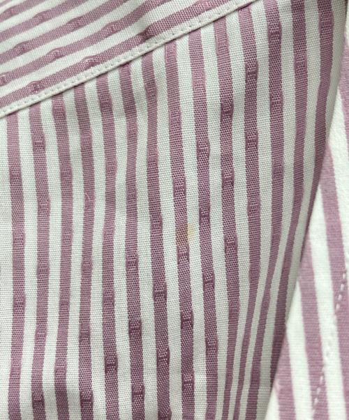 HERMES（エルメス）HERMES (エルメス) Hロゴストライプドレスシャツ レッド サイズ:Sの古着・服飾アイテム